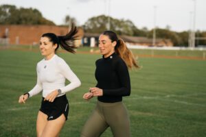 Mel and Gabby running