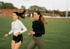 Mel and Gabby running