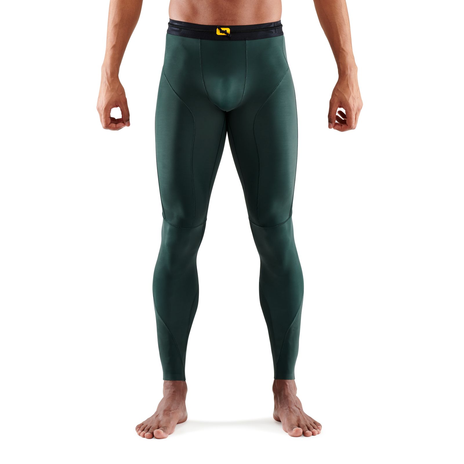 Skins Mens DNAmic Core Long Compression Tights Bottoms Pants Trousers Green 