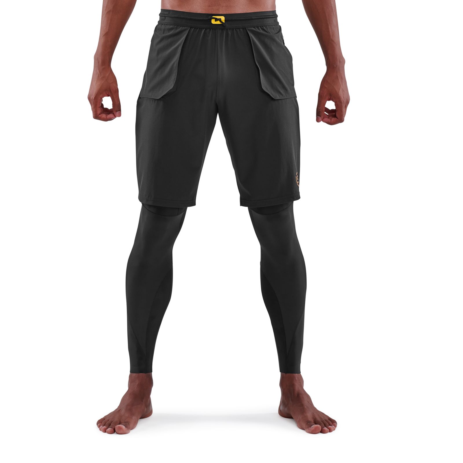 SKINS SERIES-3 MEN'S TRAVEL AND RECOVERY LONG TIGHTS CHARCOAL